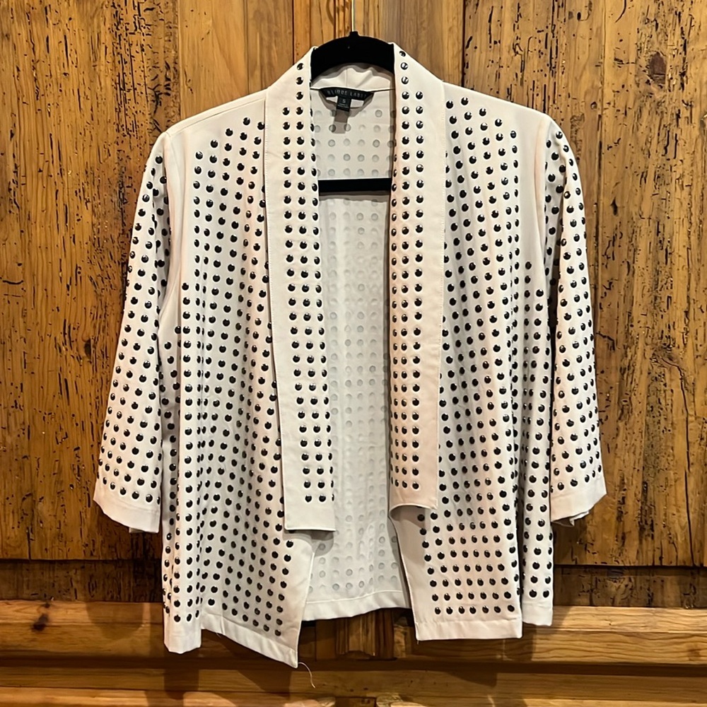 Blaque Label Studded Nude Luxury Cardigan Small